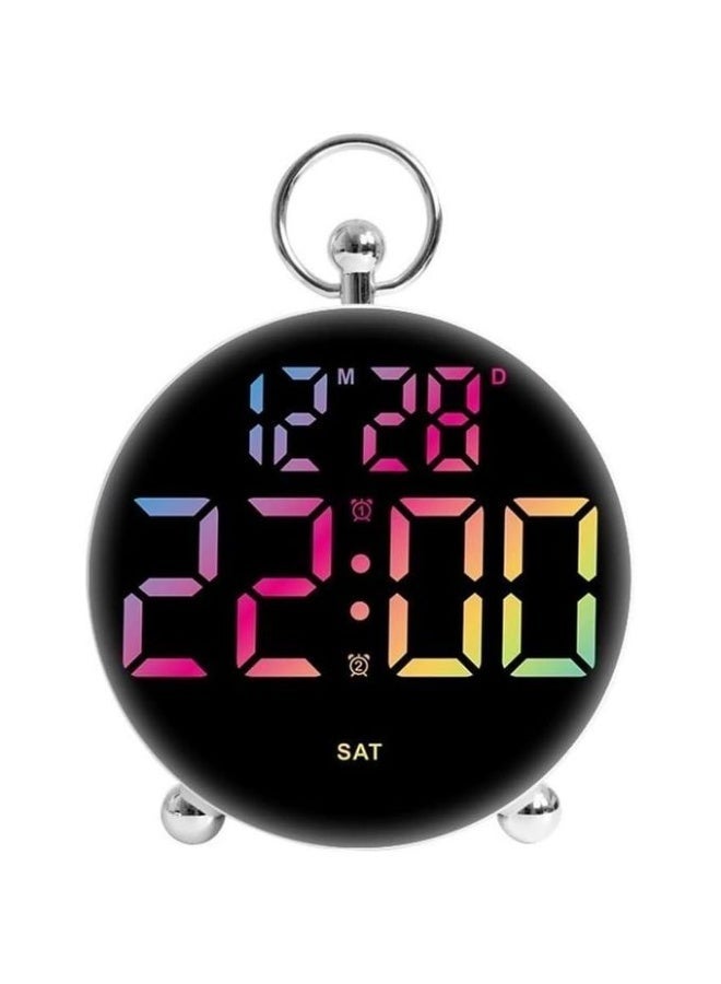 ساعة منبه رقمية مع مؤقت وتاريخ ووظيفة الغفوة – تصميم عصري لديكور غرفة النوم والمكتب - Image 2