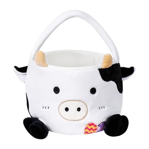 Wepop Easter Baskets for Kids Cute Cow Easter Egg Buckets Huting Festivals Gift for Girls Boys - Image 1