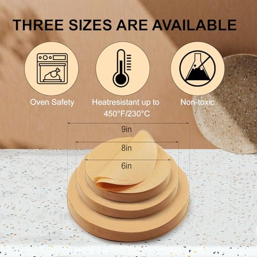 MFJUNS 200Pcs 8-Inch Round Baking Parchment Paper - Parchment sheets Made for Delicious Baking Results, Perfectly Fits Standard Pans, Non-Stick, Waterproof, and Tear-Resistant - Image 2