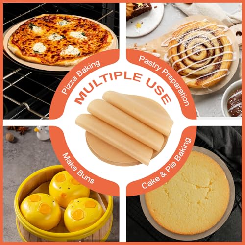 MFJUNS 200Pcs 8-Inch Round Baking Parchment Paper - Parchment sheets Made for Delicious Baking Results, Perfectly Fits Standard Pans, Non-Stick, Waterproof, and Tear-Resistant - Image 5
