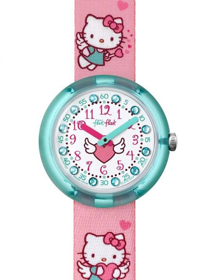 Flik Flak Girls Hello Kitty Cupido Quartz Movement Water Resistant Wrist Watch - 32 Mm - Image 1
