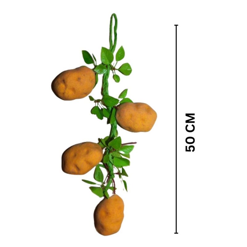 SINGAA Artificial Potato Vegetable Hanging String for Home, Indoor,Outdoor, Garden, Fruitshop, Stage, Photography, Wedding Decoration and Kids Teaching Material (Pack of 2) 50 CM - Image 2