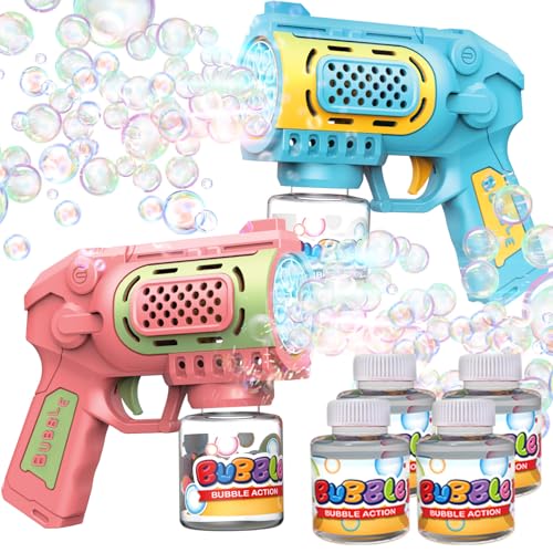 EagleStone Bubble Gun Toys for 3 Year Old Kids Boys Girls 2 Pack Automatic Bubble Machine with Bubble Solution Summer Outdoor Kids Toys for Ages 344657 Birthday Gifts for 3 4 5 6 7 8 Year Old - Image 1