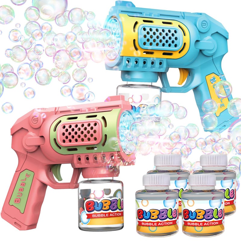 EagleStone Bubble Gun Toys for 3 Year Old Kids Boys Girls 2 Pack Automatic Bubble Machine with Bubble Solution Summer Outdoor Kids Toys for Ages 344657 Birthday Gifts for 3 4 5 6 7 8 Year Old - Image 3