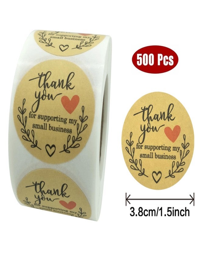 STORE 2508 Store2508 Small Business Thank You Stickers Craft Paper 1.5 Inch Diameter 500 Pcs - Image 2