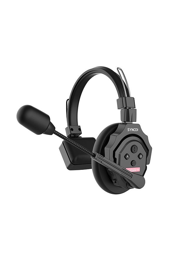 Xtalk X1 Wireless Intercom Headset System 2.4G Wireless Headset with Microphone Built-in Battery 350M/1148ft Transmission 3.5mm Real-time Monitoring