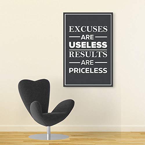 Inephos Excuses are Useless Poster | Inspirational Posters (Size: 8 inch X 12 inch, Framed, Laminated Print) - Image 1