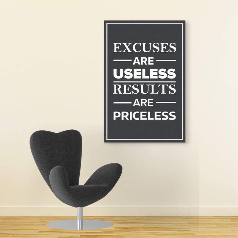 Inephos Excuses are Useless Poster | Inspirational Posters (Size: 8 inch X 12 inch, Framed, Laminated Print) - Image 4