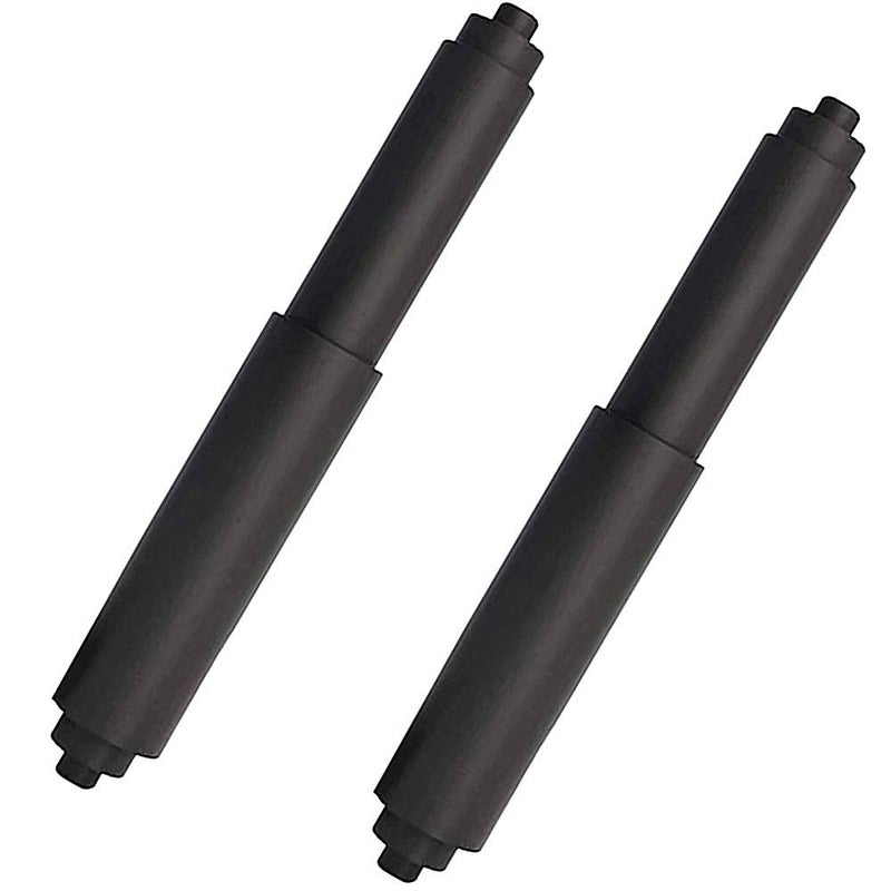 Toilet Paper Holder Roller 2pcs Black Color Plastic Toilet Tissue Flexible Holder Replacement Bathroom Plastic Spring Loaded Insert Spindle