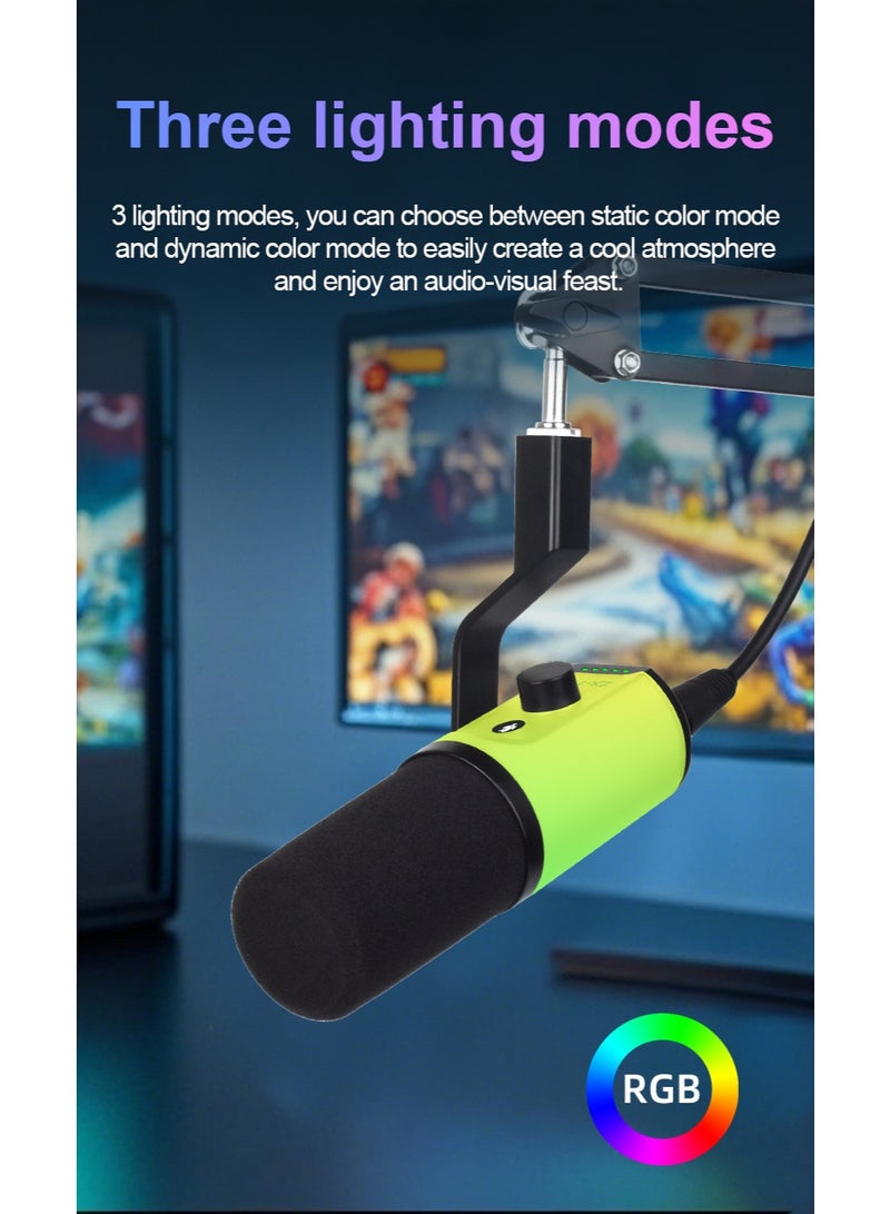 جوشبيرغ ميكروفون ألعاب ZX-777، ميكروفون USB للكمبيوتر الشخصي لمقاطع الفيديو والبودكاست والبث المباشر، ميكروفون مكثف مع كتم صوت سريع، مرشح بوب، مؤشر RGB، حامل صدمات، زر تدوير الكسب، متوافق مع تسجيل الصوت المباشر للكمبيوتر الشخصي - Image 5