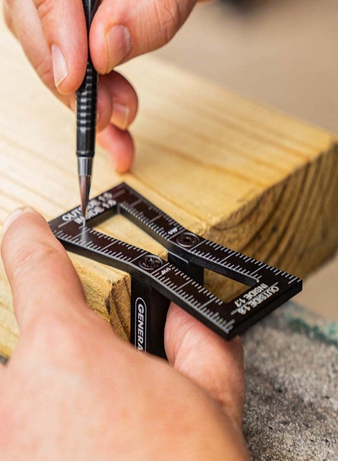 جينيرال تولز أداة تحديد ذيل السنونو من شركة General Tools رقم 47، دليل دقيق للمنحدرات 1:5، 1:6، 1:8، 1:10، لون أسود - Image 3