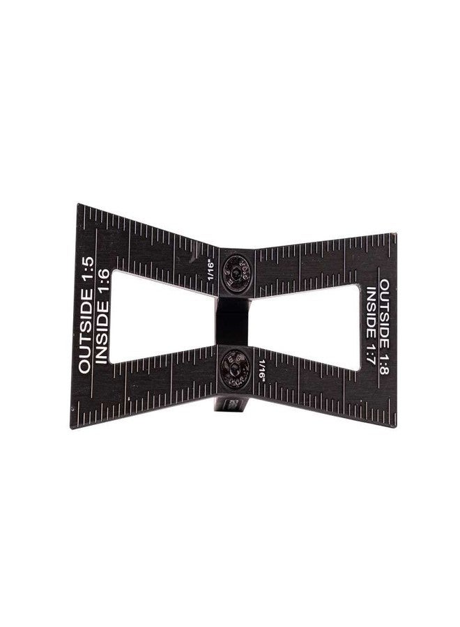 جينيرال تولز أداة تحديد ذيل السنونو من شركة General Tools رقم 47، دليل دقيق للمنحدرات 1:5، 1:6، 1:8، 1:10، لون أسود - Image 1