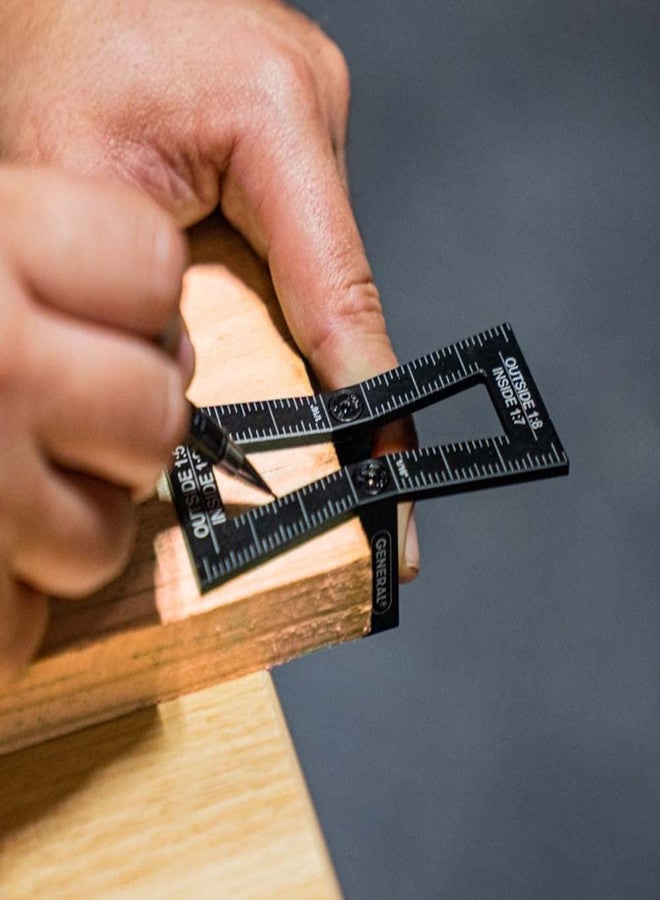 جينيرال تولز أداة تحديد ذيل السنونو من شركة General Tools رقم 47، دليل دقيق للمنحدرات 1:5، 1:6، 1:8، 1:10، لون أسود - Image 4