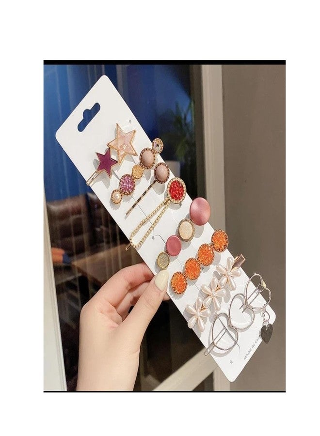 YANWENX Metal, Plastic Hair Clip for Women, Multicolour, 8 Count (Pack of 1) - Image 1