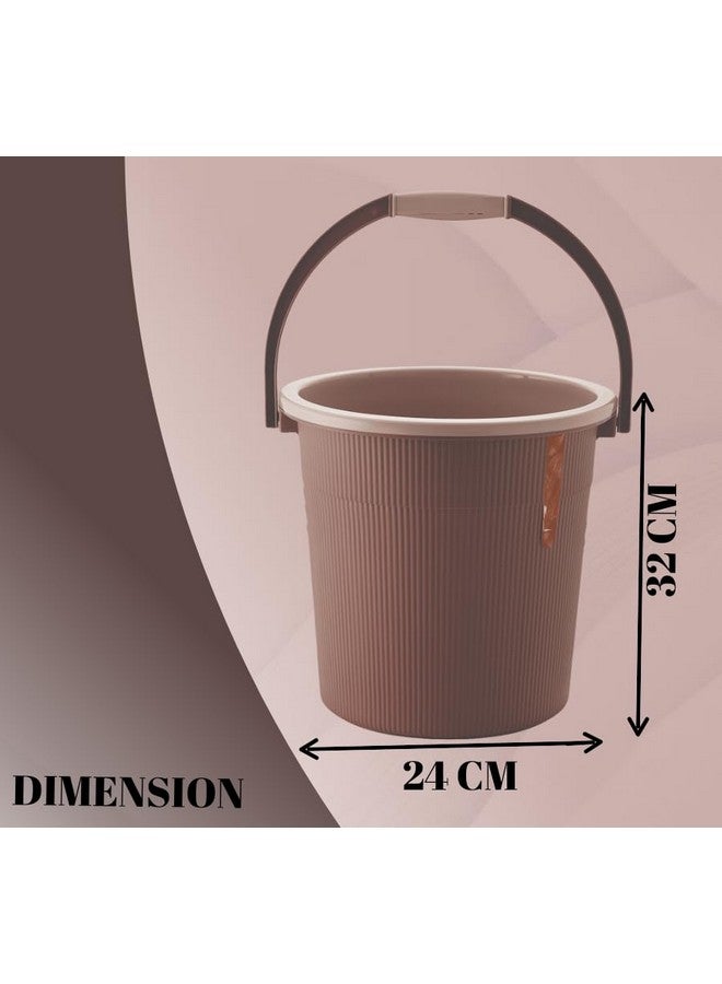 Liza Newton Combo of 5pcs Bathroom Accessories Set Plastic Bathroom Set with 20Ltr Plastic Bucket, Small Mug, Big Stool, Dispenser, & Toilet Brush for Home, Kitchen & Bathroom (Brown) - Image 5