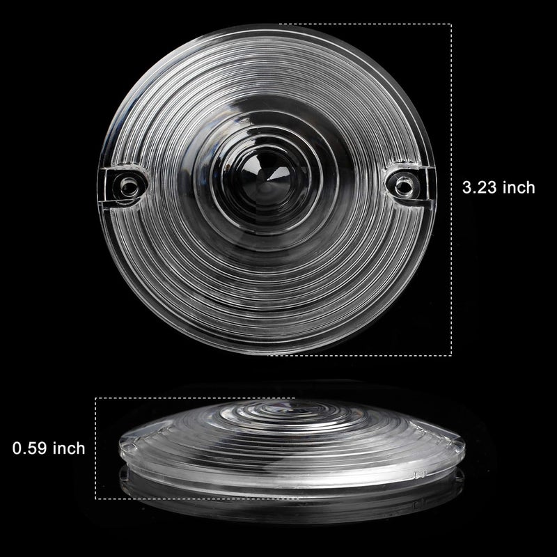 NTHREEAUTO Clear Flat Turn Signal Lens Cover for Harley Touring Electra Glide Road King Softail - Image 2
