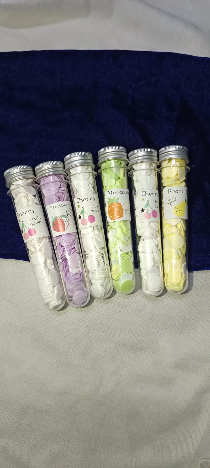 Sidhav 3 Pcs Flavour Soft Scented Soap For Travelling Bath Flakes Paper Soap Flower Design Tube Shape Bottle (Assorted/Random Colour) - Image 3