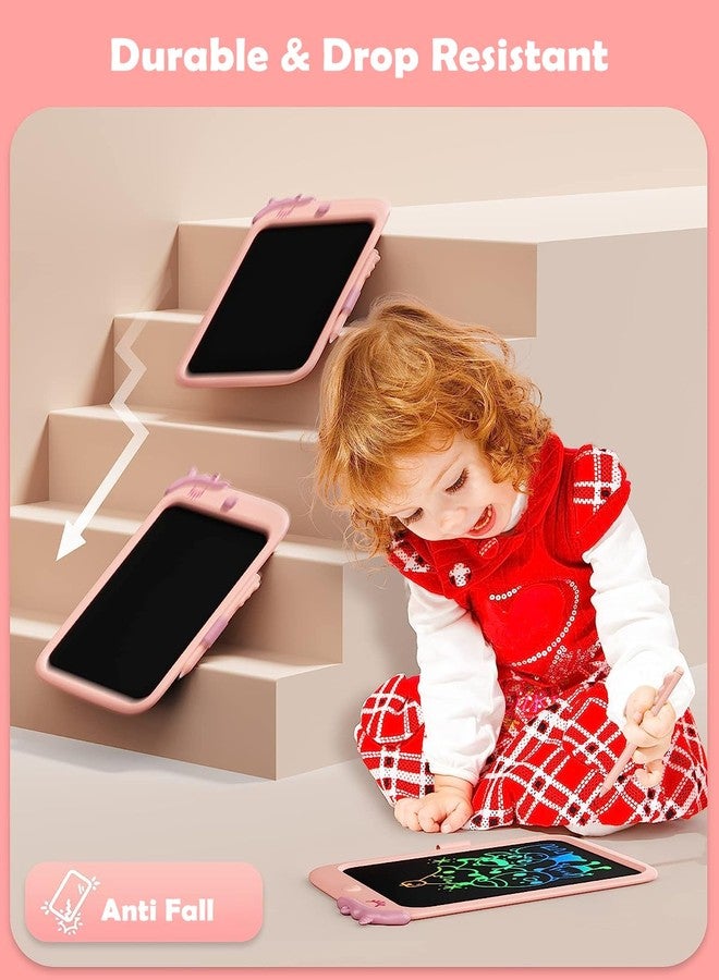 proffisy 10 Inch LCD Writing Tablet for Kids, Unicorn Toys Gifts for Toddler Girl, Drawing, Playing, Handwriting, Educational and Travel Toys, Birthday Gift for 3 4 5 6 7 8 9 Year Old Girls(Pink) - Image 4