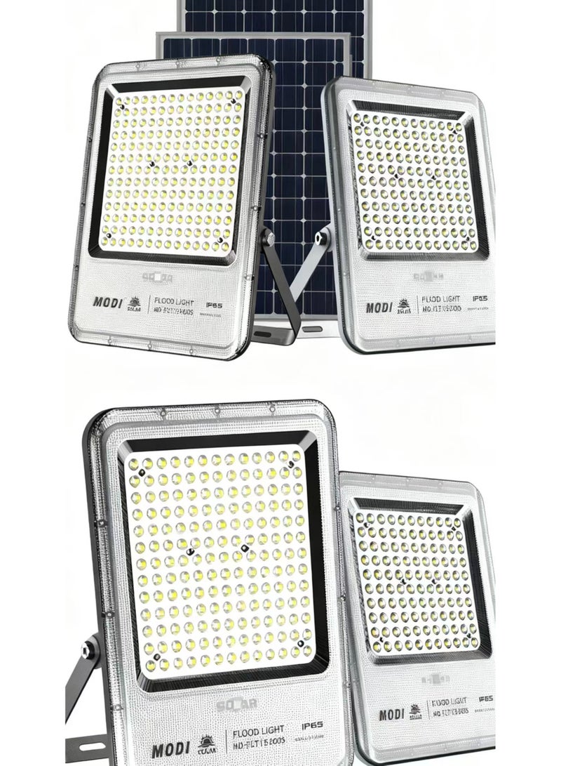 MODI 200W / 300W / 400W Solar Flood Light Outdoor, High-Efficiency Solar Panel, LiFePO₄ Battery, IP65 Waterproof LED Spotlight with Remote, Timer & Light Sensor – Ideal for Courtyards, Parks & Off-Grid Locations - Image 2