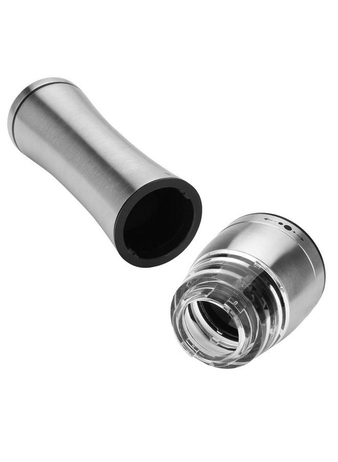 Iktu Stainless Steel Black Pepper Mill Salt Mill Strong Ceramic Grinder Mechanism, 8.5" L - Image 3