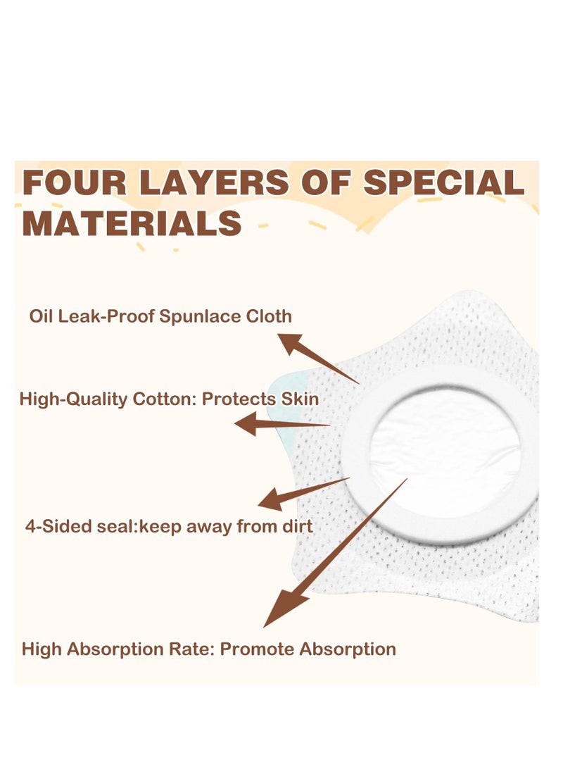 Generic 20Pcs Disposable Castor Oil Pack Wrap for Belly Button, Spunlace Cloth Castor Oil Pack Castor Oil Patches, Self-Adhesive Castor Oil Compress Castor Oil Wrap Pads, Water and Oil Proof, White  - Image 4