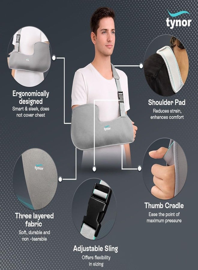 TYNOR Pouch Arm Sling Tropical, Grey, Medium, 1 Unit - Image 3