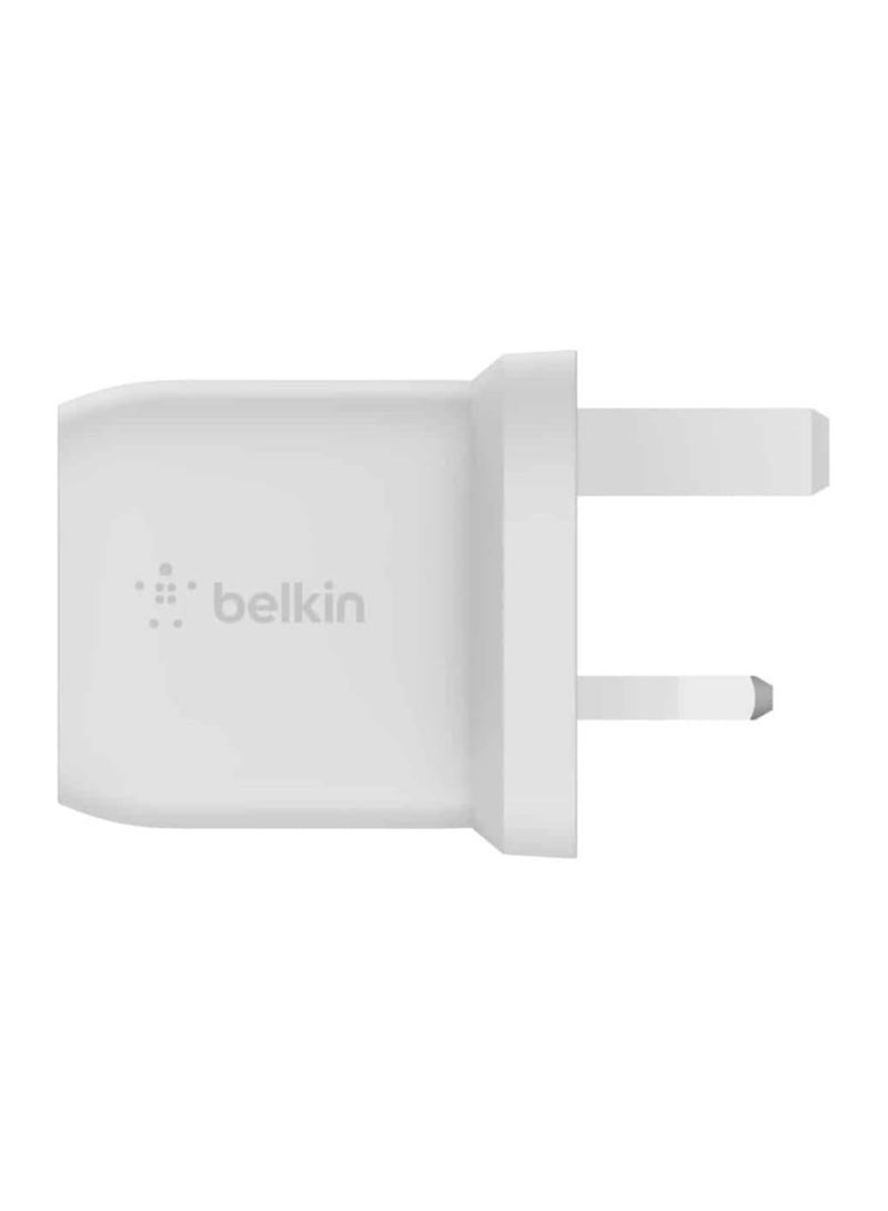 Belkin 45W Dual USB Type C Wall Charger, Fast Charging Power Delivery 3.0 with GaN Technology, USB C Charger for iPhone 16, 15, iPad Pro 12.9, 11, MacBook, Samsung Galaxy S24, Pixel And More  - Image 1
