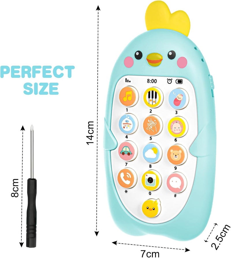 Kidzilla Baby Phone Toy, Mobile Music Toy, Early Education Learning Machine Safe Telephone Music Machine (Pink, green, blue, yellow) - Image 2