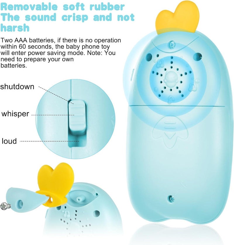 Kidzilla Baby Phone Toy, Mobile Music Toy, Early Education Learning Machine Safe Telephone Music Machine (Pink, green, blue, yellow) - Image 3
