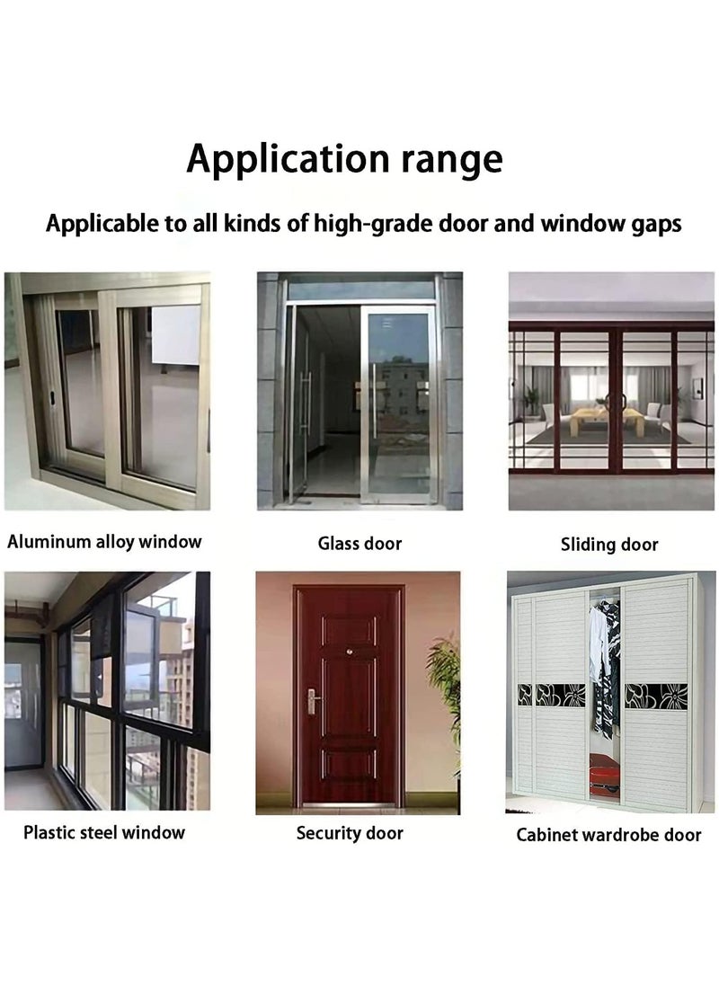Zimtal - Brush Weather Seal Strip for Sliding Windows/Doors Frame Side, Pile Self Adhesive Weatherstrip Seal Tape for Door Draft Stopper, SoundProof Winter Insulation, Size (9mm*9mm, Grey) - Image 1