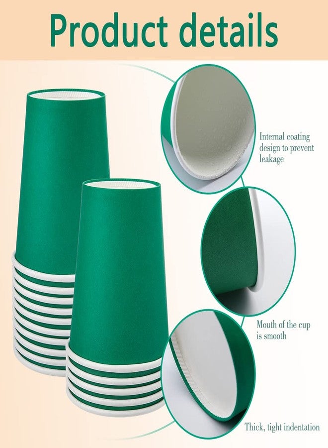 Fedmut 8 OZ Disposable Paper Cups, 50 Packs Coffee Drinking Cups,Hot Beverage Paper Party Cups, Disposable Cups for Water,Coffee,Juice,Party (Green) - Image 5