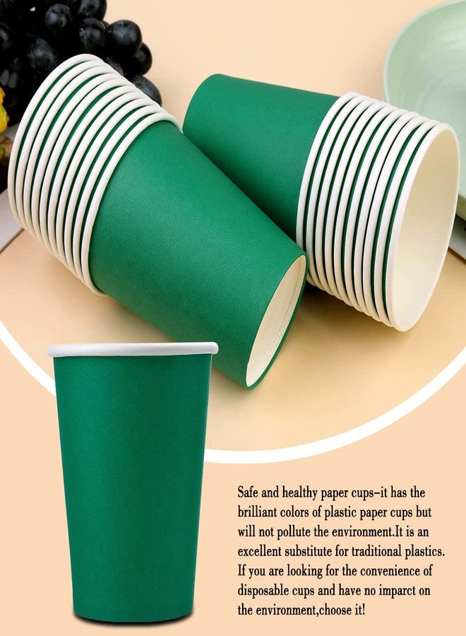 Fedmut 8 OZ Disposable Paper Cups, 50 Packs Coffee Drinking Cups,Hot Beverage Paper Party Cups, Disposable Cups for Water,Coffee,Juice,Party (Green) - Image 4