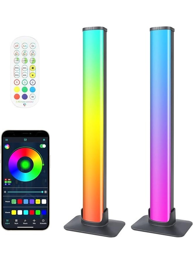 LED Light Bar,2PCS Smart RGB Light Bar Gaming Lights TV Backlights Color Changing Mood Light Sync with Music - Image 1