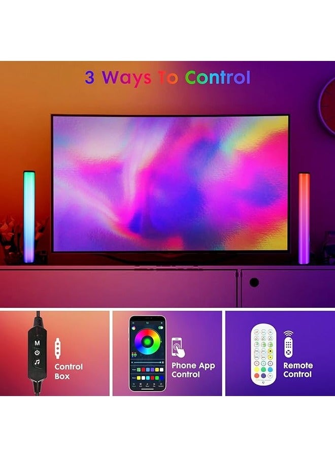 LED Light Bar,2PCS Smart RGB Light Bar Gaming Lights TV Backlights Color Changing Mood Light Sync with Music - Image 3
