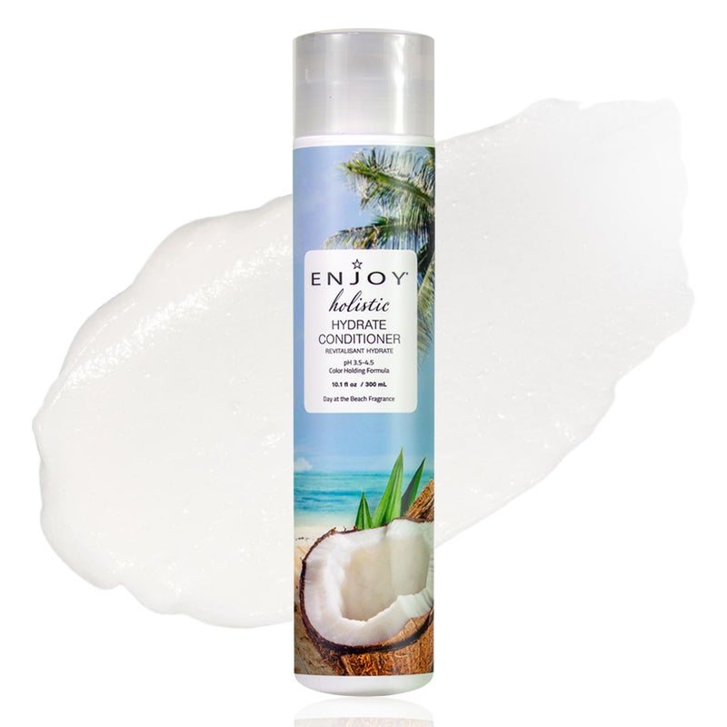 Enjoy Hair Care Holistic Hydrate Conditioner, pH 3.5-4.5, Hair Conditioner For Damaged Hair, Conditioner Curly Hair Products - 10 Fl Oz - Image 1