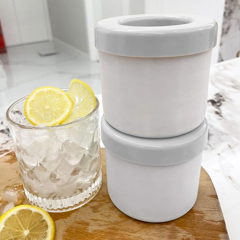 MVM Enterprise Silicone Ice Cube Molds Cylinder Ice Cube Maker Cup Upgrade 3D Ice Press Type Easy Release Holds to 60 Ice Cubes Portable Ice Bucket Multi Color Mold for Freezer - Image 4