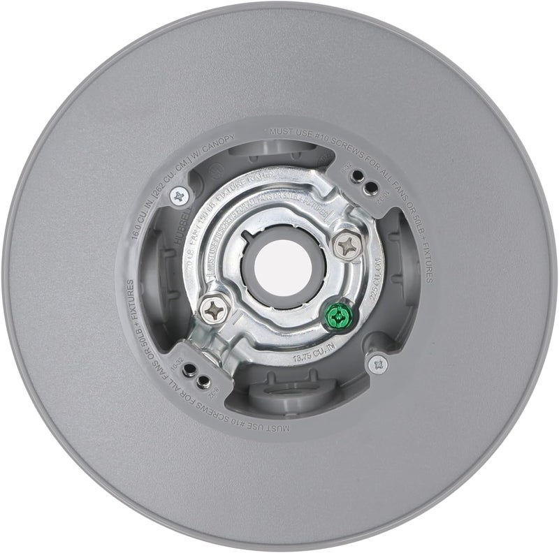 Bell Hubbell- PRCF57550GY Ceiling Fan Electrical box, Gray, 4 in. - Image 2
