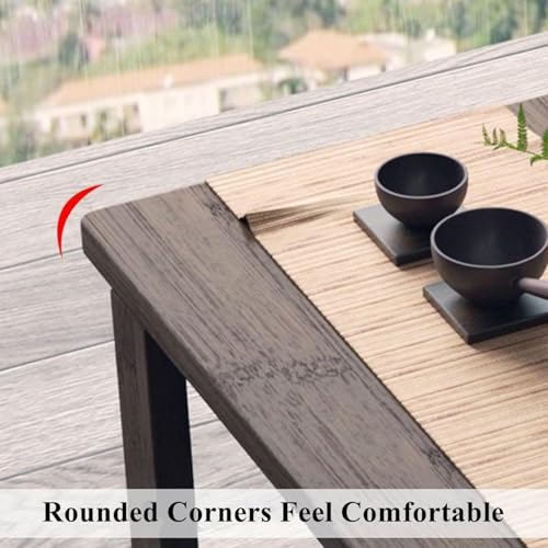 Runam Woods Simple&Premium Japanese Style Low Height Floor Meditation/Tea/Coffee/Tatami Table for Living Room, Bedroom, Solid Wood Low Study/Laptop Desk Table. (76-cm Long) - Image 5