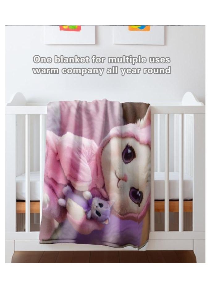 general Children's or student cartoon flannel thin blanket (warm and comfortable, suitable for sleep, games) 100cm*150cm - 947 - Image 1