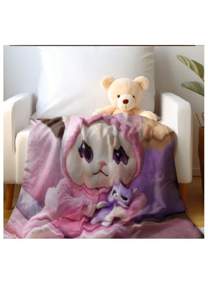 general Children's or student cartoon flannel thin blanket (warm and comfortable, suitable for sleep, games) 100cm*150cm - 947 - Image 5