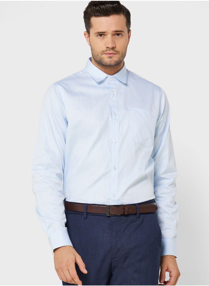 Robert Wood - Dobby Full Sleeve Formal Shirt - Image 1