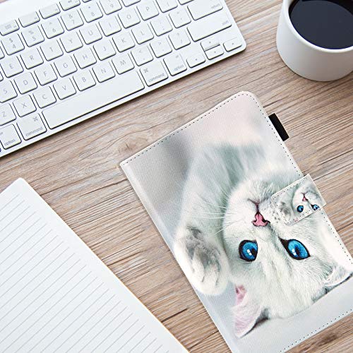 Dteck Case for Galaxy Tab A 8.0 (2018 Model), SM-T387 Case, Folio Protective Leather Case with [Adjustable Viewing Stand/Card Slots] for Samsung Galaxy Tab A 8-inch 2018 Release SM-T387, Cute Cat - Image 2