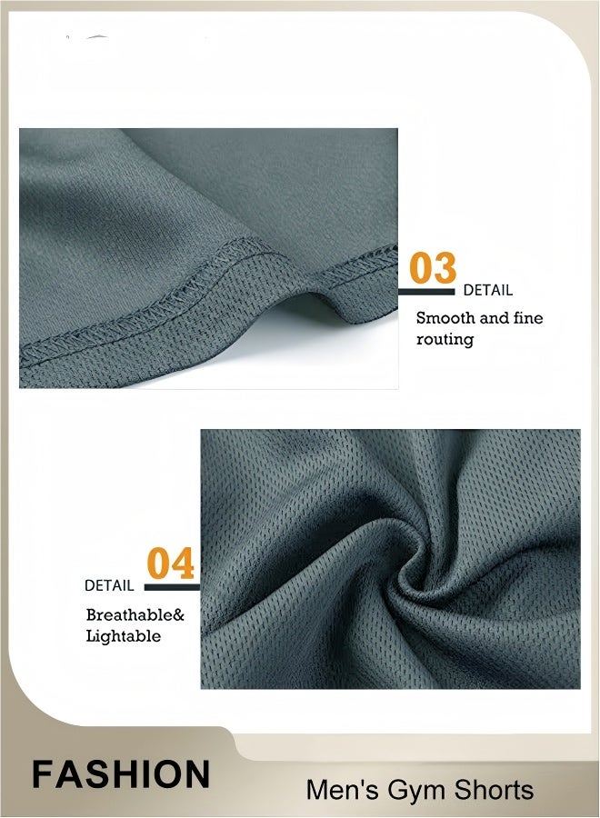Men's Shorts, 5" Gym Workout Short, Quick Dry Active Running Shorts, Lightweight Athletic Shorts With Pockets, Drawstring Running Shorts For Men, Breathable Bodybuilding Training Short Pants(L) - Image 4