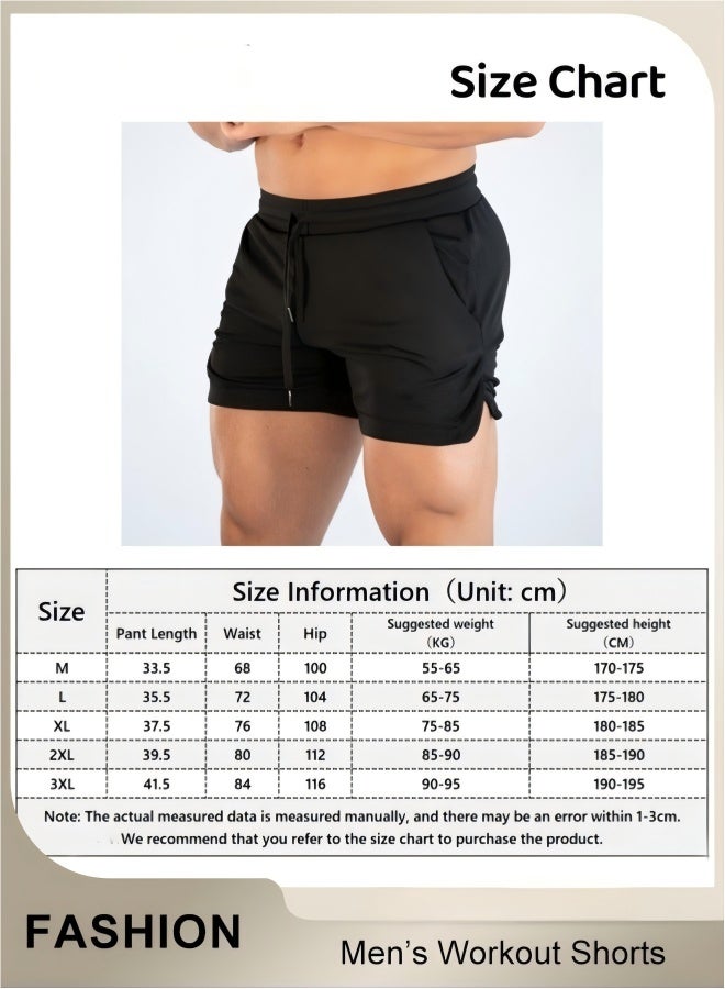 Men's Shorts, 5" Gym Workout Short, Quick Dry Active Running Shorts, Lightweight Athletic Shorts With Pockets, Drawstring Running Shorts For Men, Breathable Bodybuilding Training Short Pants(L) - Image 5