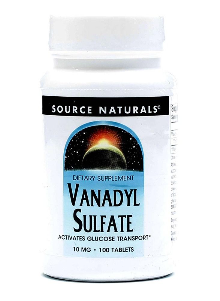 Source Naturals Source Naturals Vanadyl Sulfate, 10 mg, 100 Tablets 