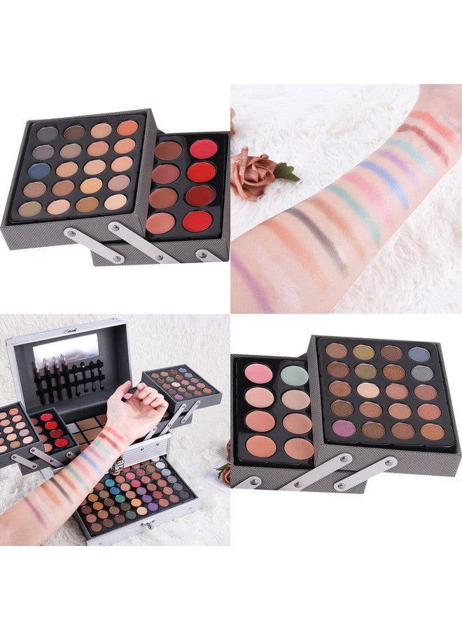 UNIFULL 132 Color All- In- One Makeup For Women Full Kit,Professional Makeup Kit,Makeup Gift Set for Women,Girls&Teens,Include eyeshadow/lipstick/concealer/Lip Gloss/Eyeliner/Mascara（006N2-Silver） - Image 4