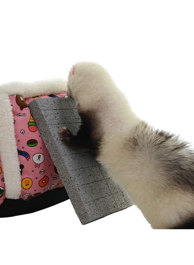 Hamiledyi - Hamiledyi Rabbit Scratch Foot Pads Bunny Grinding Claw Pad 2 PCS Natural Small Animal Hamster Lava Stone for Teeth Grinding Rabbit Scratching pad Chew Toy for Guinea Pig Rat Gerbil Chinchilla Hedgehog - Image 1