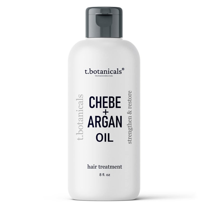 t.botanicals Chebe Oil for Hair Growth, 8 oz. Argan Oil Treatment Hair Thickening Reduce Breakage and Split Ends Prevents Hair Loss with Chebe Powder (Unscented) - Image 1