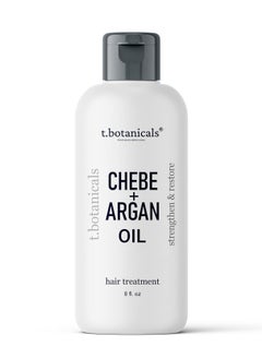 t.botanicals Chebe Oil for Hair Growth, 8 oz. Argan Oil Treatment Hair Thickening Reduce Breakage and Split Ends Prevents Hair Loss with Chebe Powder (Unscented)  - Image 1