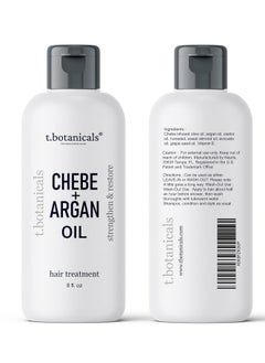 t.botanicals Chebe Oil for Hair Growth, 8 oz. Argan Oil Treatment Hair Thickening Reduce Breakage and Split Ends Prevents Hair Loss with Chebe Powder (Unscented)  - Image 2